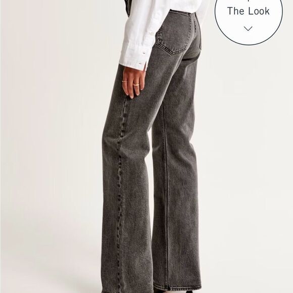 Abercrombie & Fitch High Rise 90s Relaxed Jean Brown Washed‎ 26S NWT - Picture 2 of 6